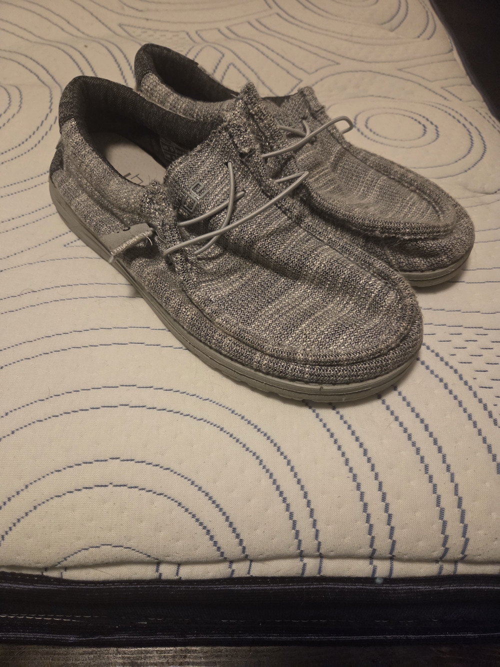 Hey Dude Men’s Gray Knit Slip-On Loafers